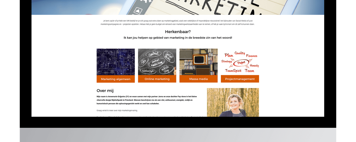 Een website laten maken door JMA