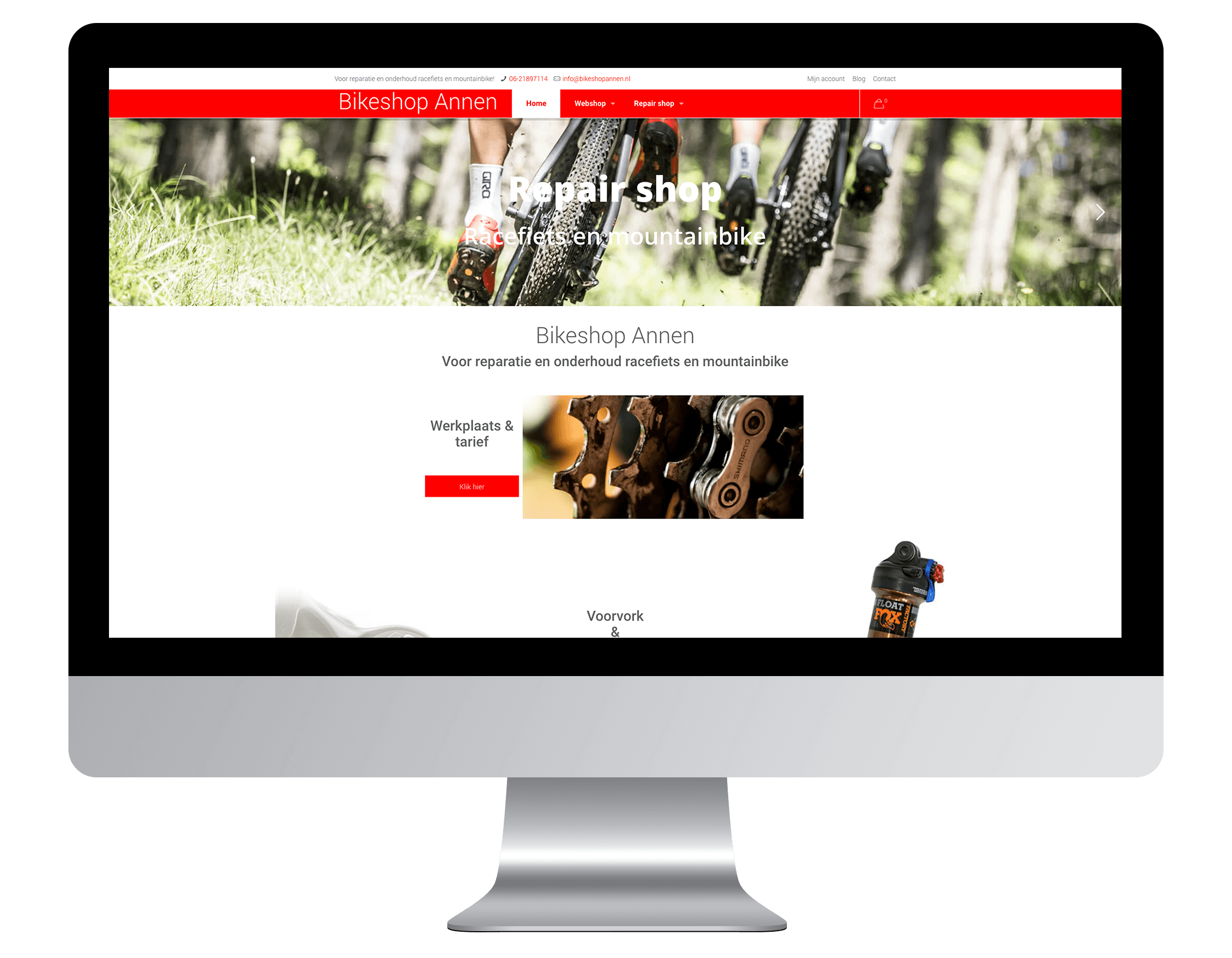 Een website laten maken door BIkeshop Annen