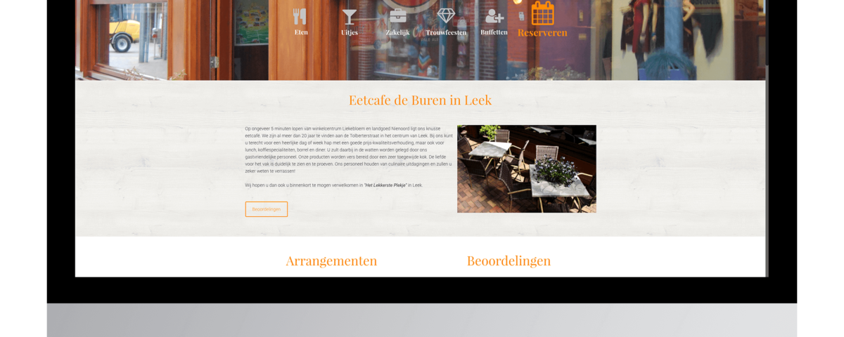 Een nieuwe website laten maken door Eetcafe De Buren