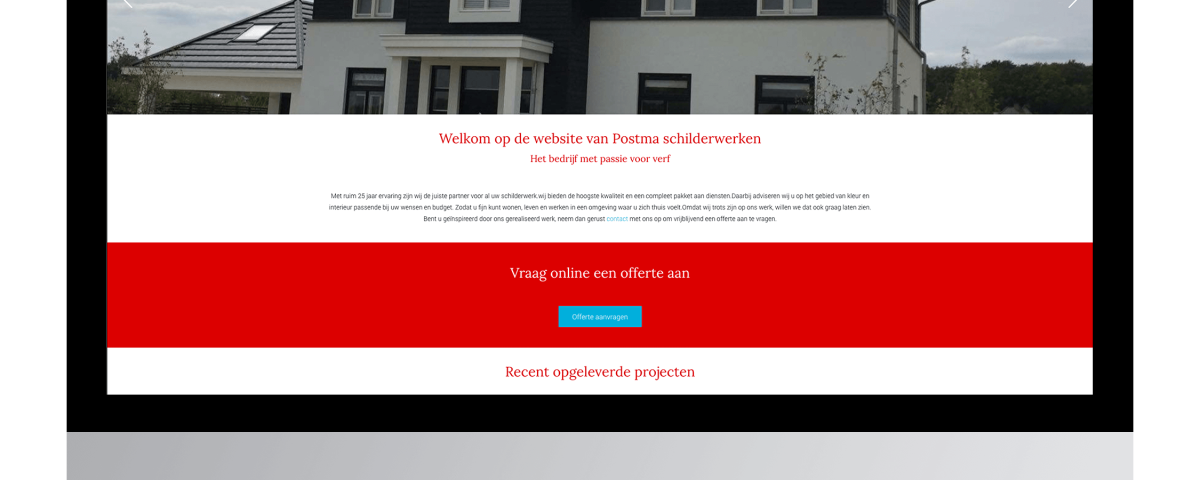 Een nieuwe website laten maken door Postma Schilderwerken