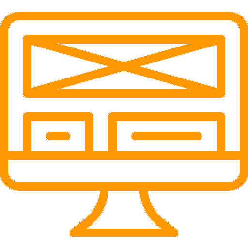 Pictogram van een eerste ontwerp van een webshop