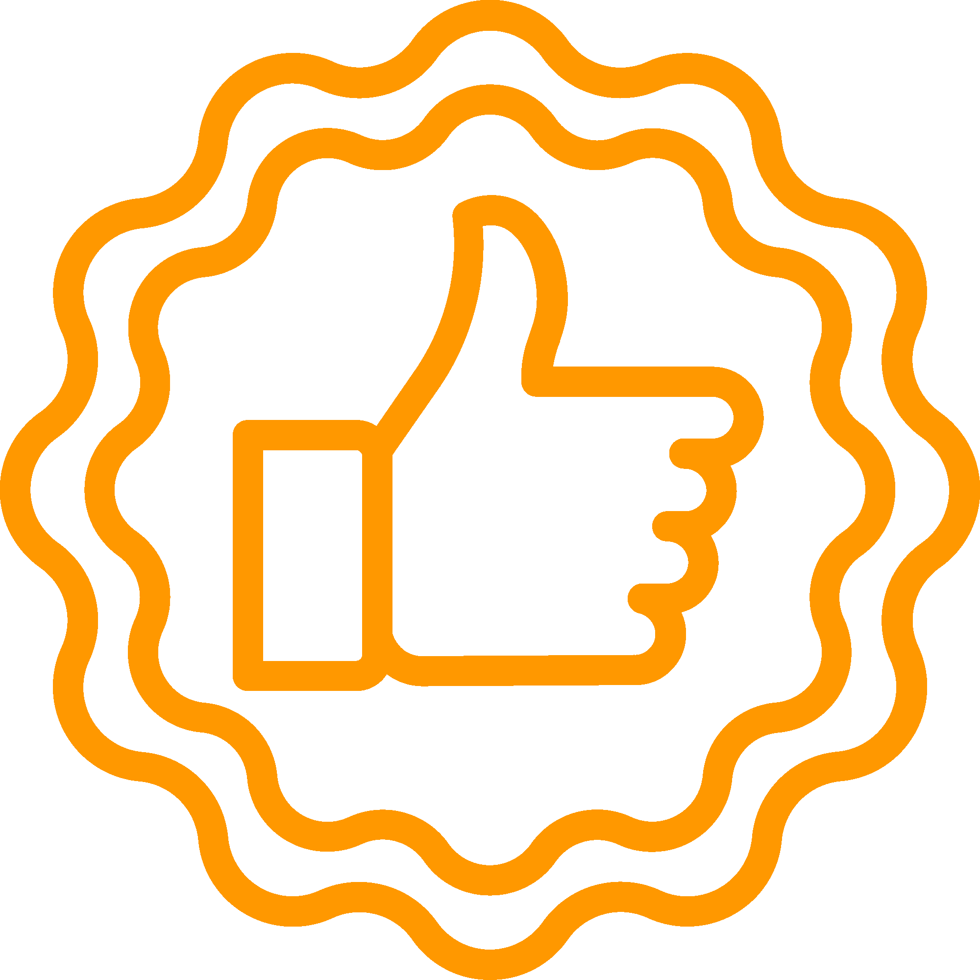 Pictogram met de duim omhoog
