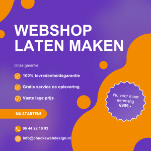 Poster van Chucks Webdesign met sterke punten