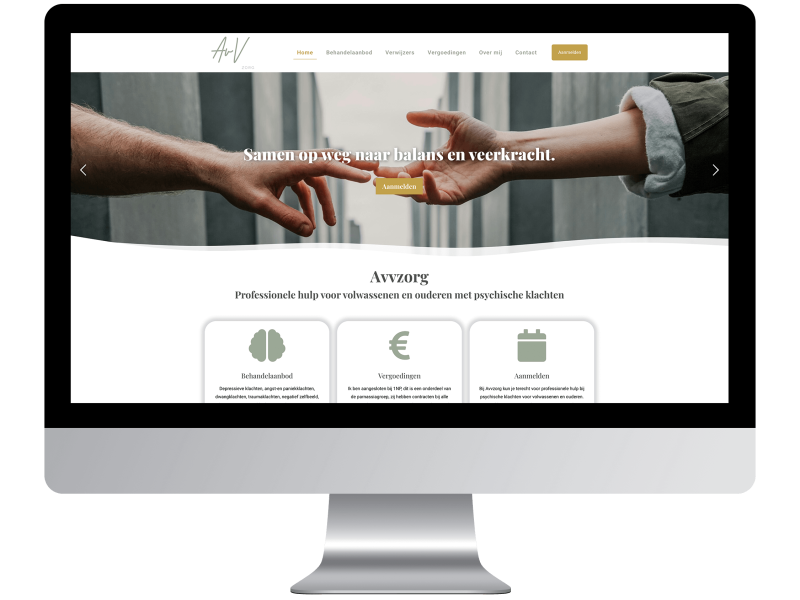 Nieuwe website laten maken voor AVV Zorg
